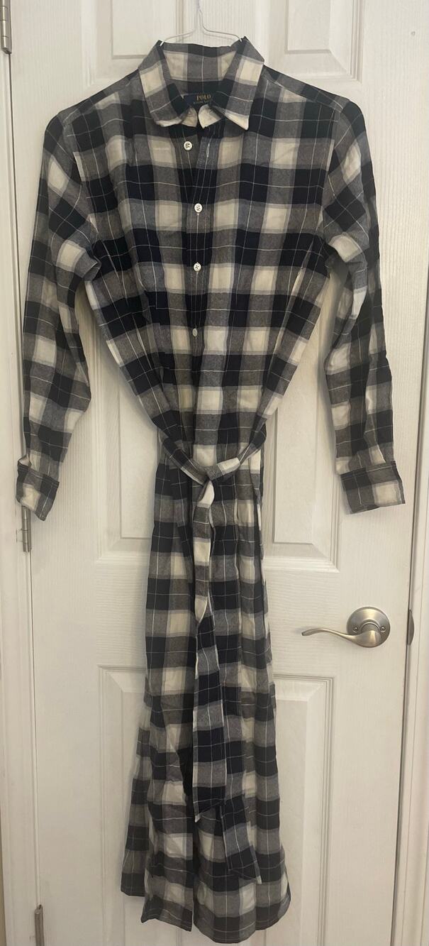 POLO Ralph Lauren Classic Plaid L/Sleeved Shirtdress, A66